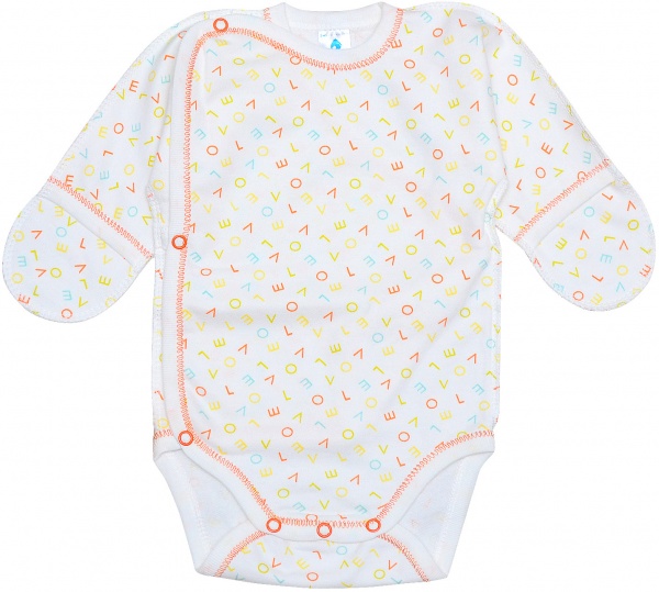 Боди детское унисекс Minikin 0050162 р.62 оранжевый с зеленым 