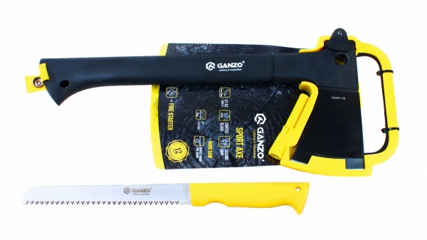 Топор Ganzo + пила и кресало GSA01-YE