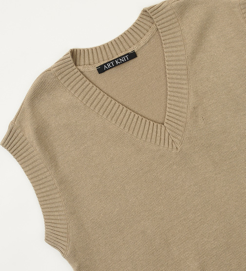 Жилет для девочки ART KNIT р.116 бежевый 26292 