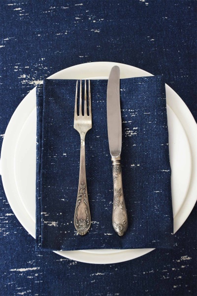 Скатерть Joy синяя 136x180 см мульти La Nuit 