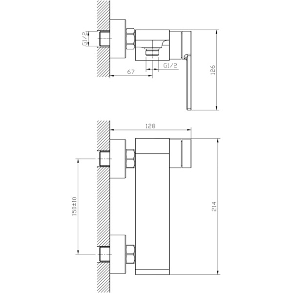Змішувач для душу Imprese Skala 15275