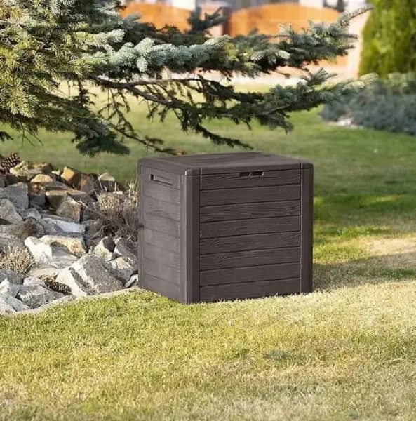 Ящик для хранения Prosperplast WOODEBOX 140 л коричневый MBWL140