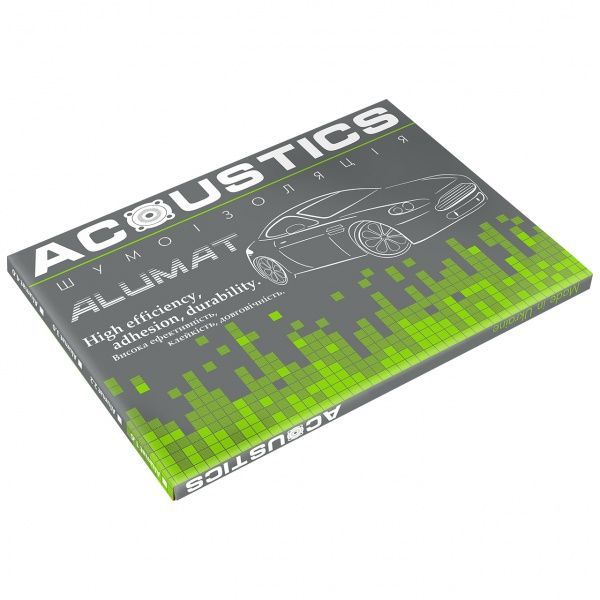 Віброізоляція Acoustics Alumat 700x500 2,2 мм 2,2 мм