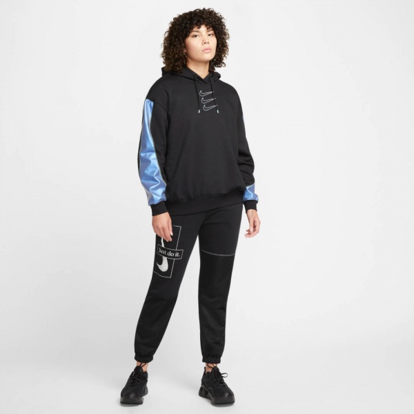 Джемпер Nike W NSW FLC GX HOODIE OPAL DD5133-010 р. XS черный