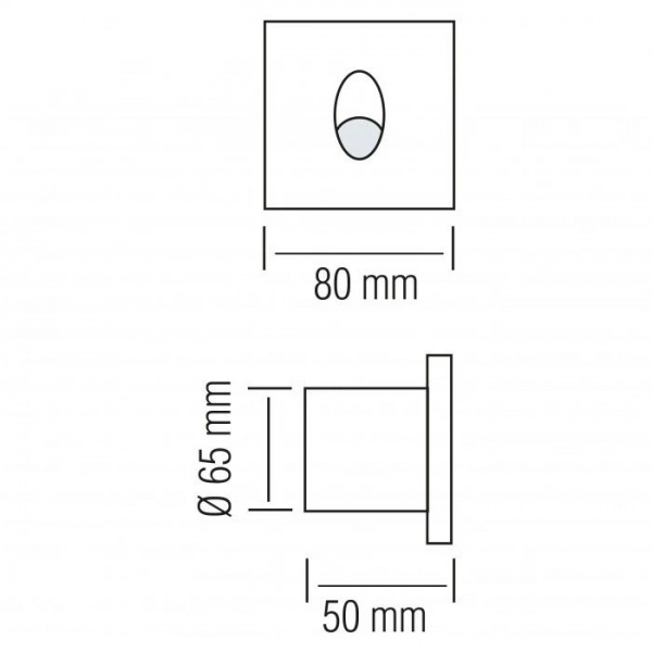 Підсвітка для сходів та фасаду HOROZ ELECTRIC ZUMRUT 3 Вт чорний 079-001-0003-030 