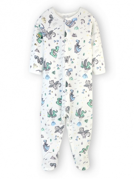 Человечек для мальчика ТМ Софія Драконы р.62 белый с рисунком 410262 