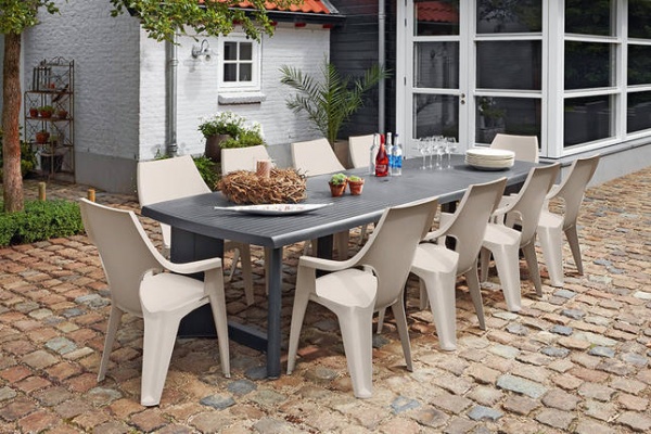 Стул Allibert Dante low back 57x57x79 см бежевый 