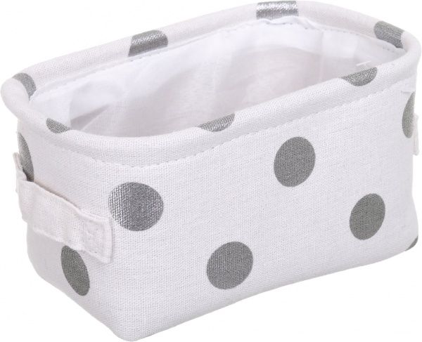 Корзина Горошок 18х11х10 см серый