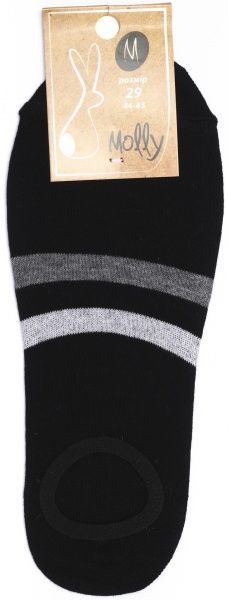 Шкарпетки чоловічі Молли ультракороткі р. 29 чорний 