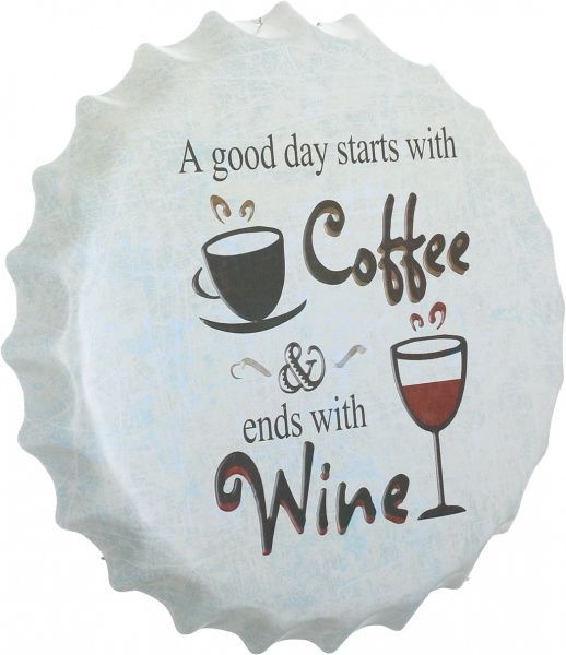 Декор настенный Крышка от бутылки Кофе 4xd40 