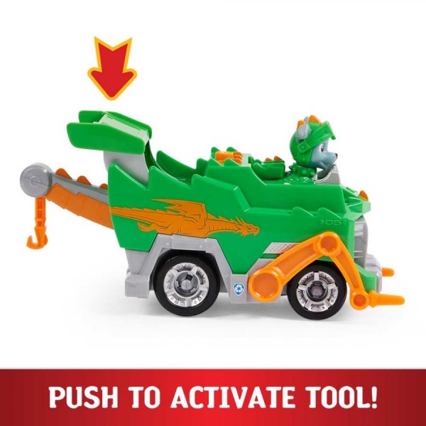 Іграшка Spin Master Щенячий патруль Рятівний автомобіль де-люкс з водієм Роккі (серія Лицарі) 1:12 SM16776/4613