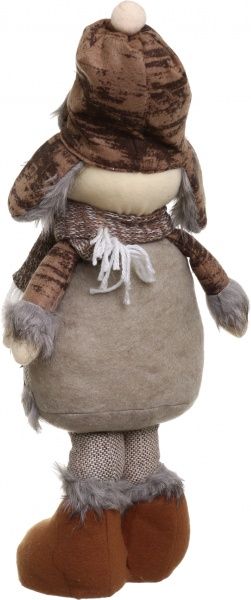 Мягкая игрушка Снеговик стоячий коричневый с мехом 50 см MC96-1601362AB 50 см 