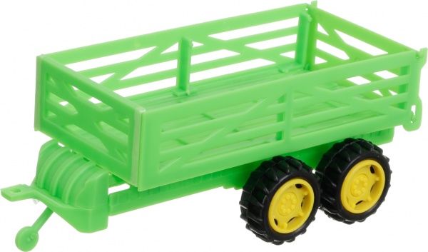 Игровой набор Shantou х6 шт. фермерский трактор с прицепом и фигурками зеленый JY238797