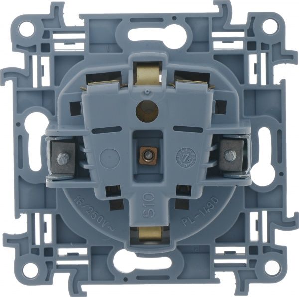 Розетка двойная с заземлением Simon 10 без шторок с крышкой белый CGSZ1B.01/11A