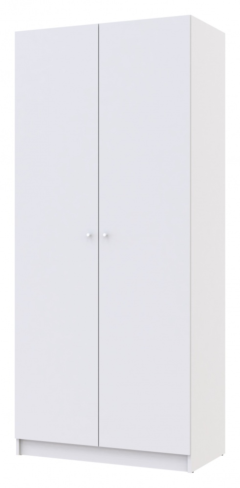 Шафа для одягу Doros Промо 2 ДСП 2040х900х480 мм білий / білий
