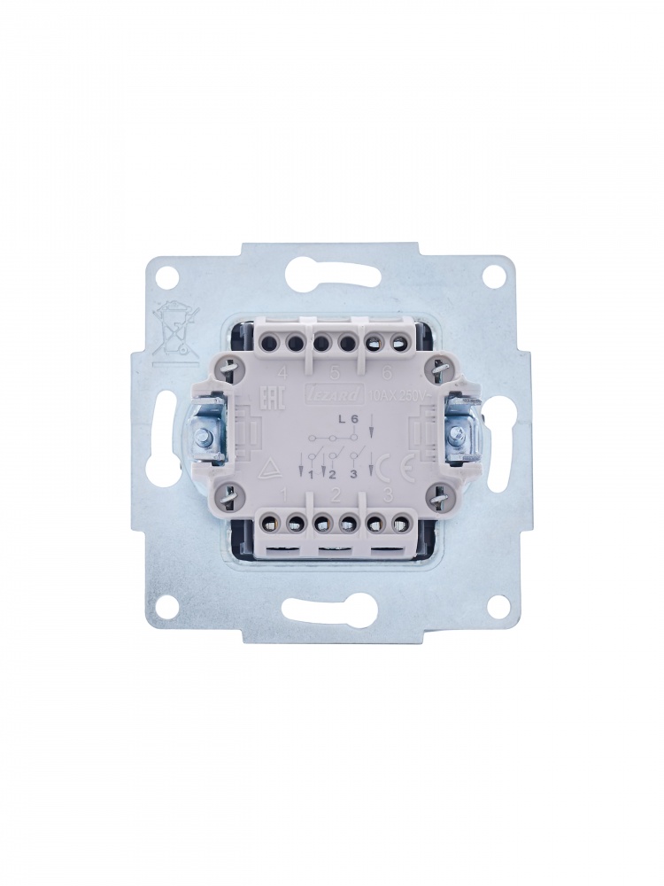 Выключатель трехклавишный Lezard Vesna белый 742-0288-109