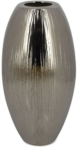 Ваза керамическая серебрянная Меркури 22x12