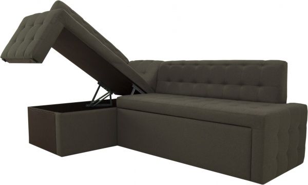 Уголок кухонный Кедр КАРАТ раскладной 7 ткань коричневый 