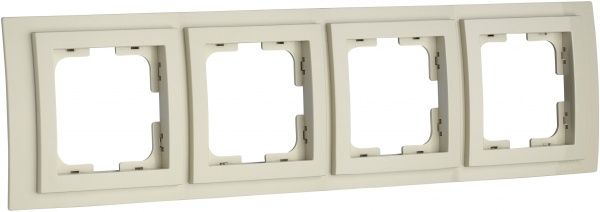 Рамка чотиримісна Mono Larissa універсальна крем 103-171700-163