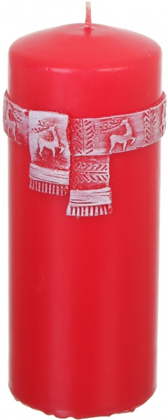 Свічки декоративна 70х150 мм Шарф червоний Pako-If