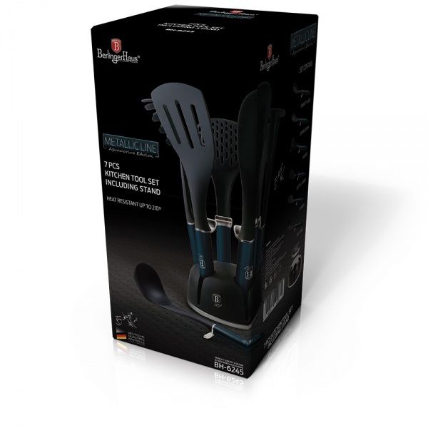 Набор кухонных принадлежностей Metallic Line AQUAMARINE Edition 7 предметов BH 6245 Berlinger