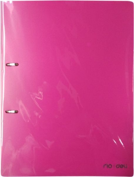 Папка 2 кiльця 38130 А4 40 мм Неон (1050 мкм) рожева Deli