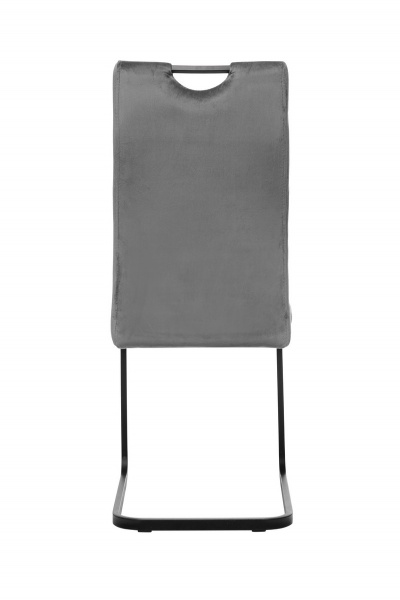 Стілець обідній Кімо велюр сірий/чорний