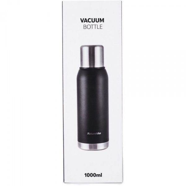 Термос туристичний Q-9H NH19SJ010, 304 сталь, 1.0 л, чорний Naturehike