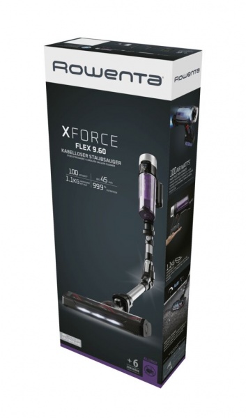 Пылесос аккумуляторный Rowenta X-Force 9.6 Allergy RH2037WO black 
