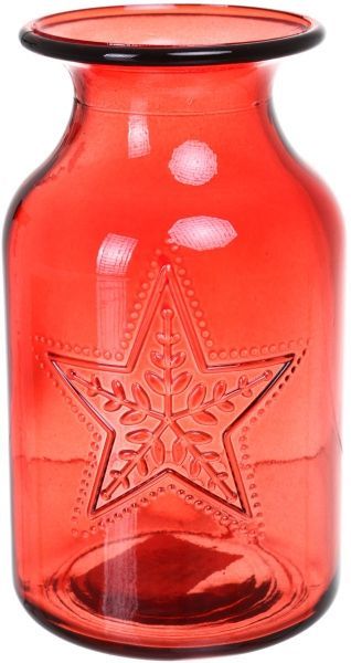 Ваза стеклянная коралловая ESTRELLA 16 см San Miguel