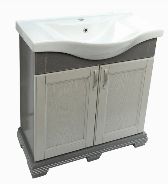 Тумба напольная Ваші Меблі Дельфин 80 с умывальником 850x830x305 мм серо-фиолетова