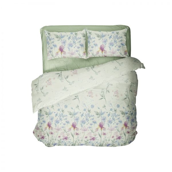 Комплект постельного белья Great Flowers 2,0 бело-салатовый UP! (Underprice) 
