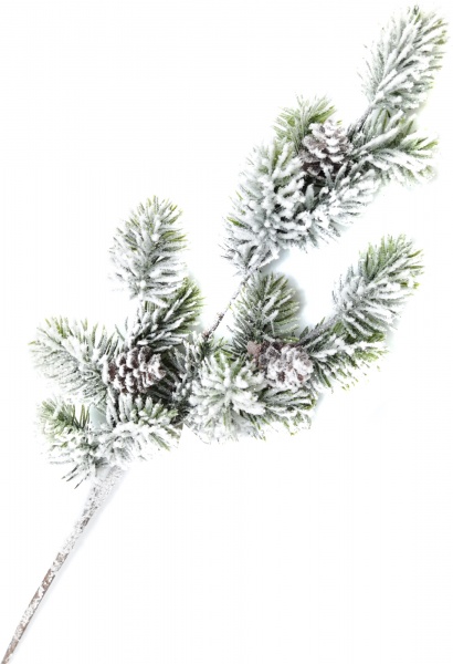 Декорація новорічна Dalian Everglory гілка хвойна 74 см EYK20-082 