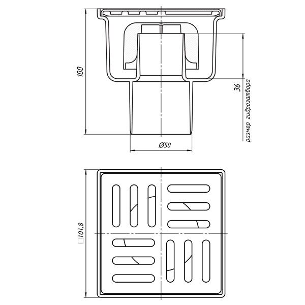 Трап Ani Plast TA5204 с вертикальным выпуском 50 мм