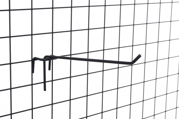 Крючок на сетку одинарный 200 мм 10 шт. графит Array