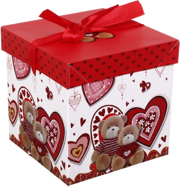 Коробка самосборная сердца EBXS9850 15х15 см