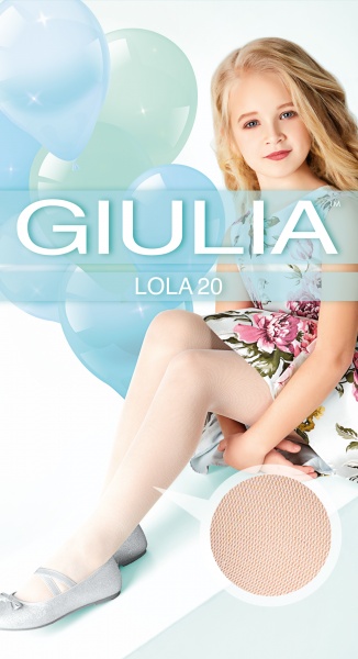 Колготки для девочек Giulia 20 (1) LOLA р.140-146 белый 
