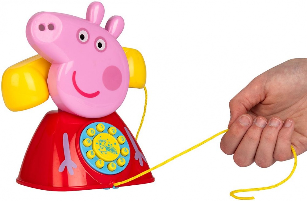 Игрушка-каталка HTI на веревочке Peppa Телефон Пеппы 1684687