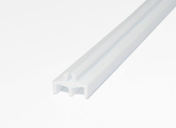 Напрямна для розсування скла 4 мм 2 м нижня біла