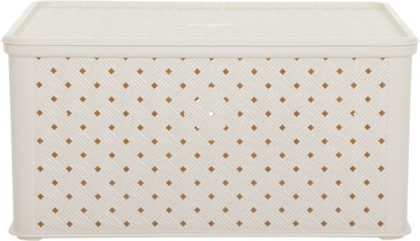 Кошик пластиковий Tontarelli 6985 ТО із кришкою Аріанна L 165x332x290 мм