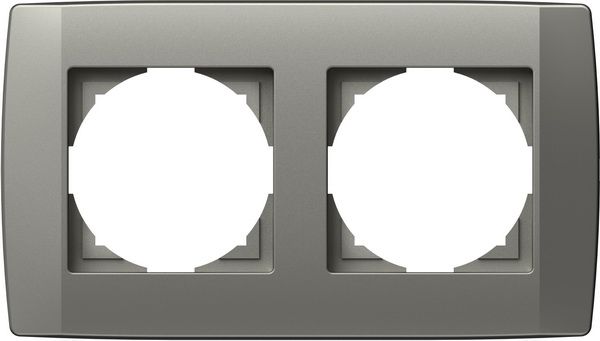 Рамка двухместная TEM Logiq универсальная титан OQ20TI-U