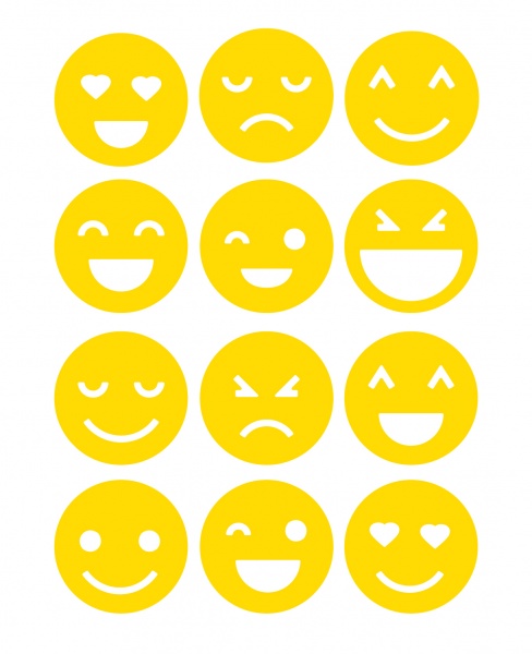 Светоотражающая наклейка LOOM Смайлики LM-10023-yellow для твердых поверхностей