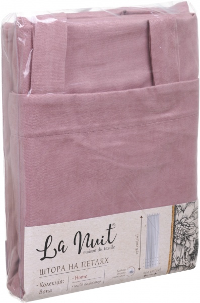 Штора BONA 200х278 розовый La Nuit