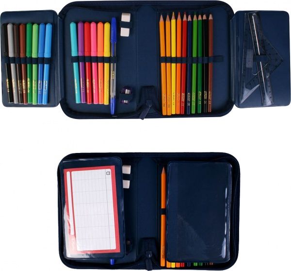 Пенал Universe Космос 31 предмет 50014378 Herlitz синий