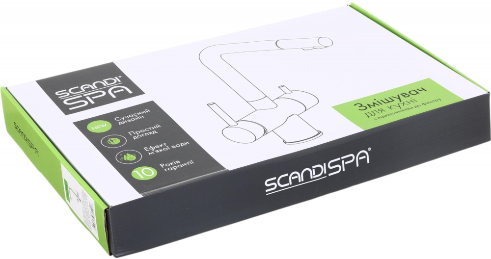 Змішувач для кухні ScandiSPA Modi з підключенням до фільтру BW6047 хром