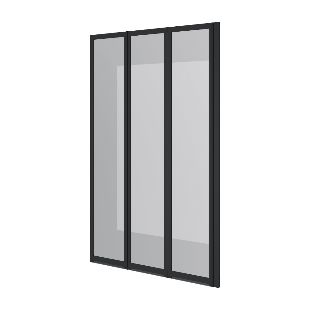 Шторка для ванны Koller Pool Style 1000х1500 мм (right) black matt, скло 4 мм clear