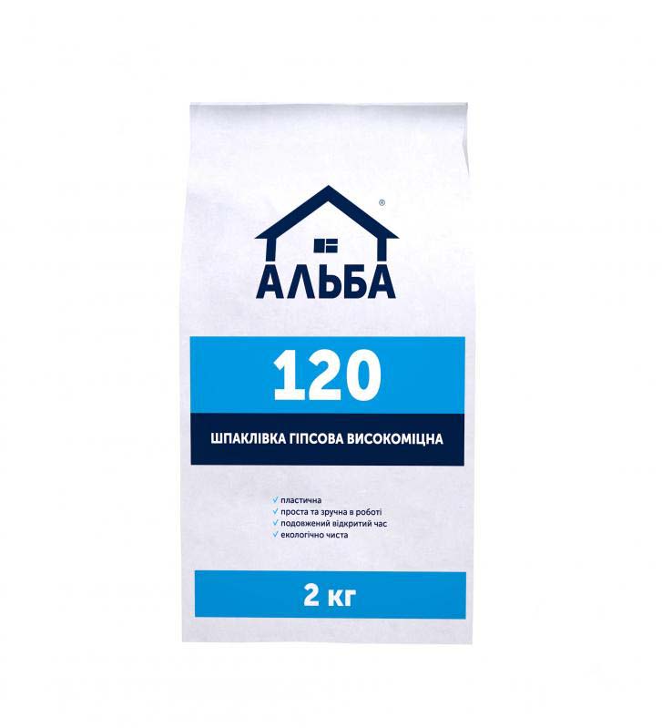 Шпаклевка АЛЬБА гипсовая высокопрочная 
