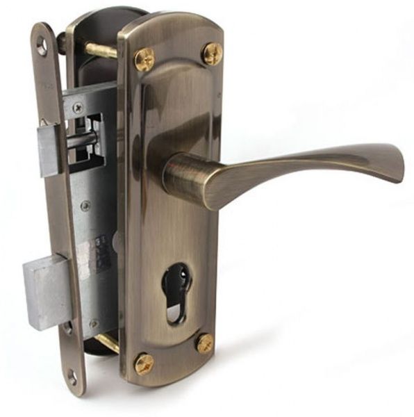 Замок врезной Apecs 14-55/58.1423-A-AB 58,5 мм бронзовый