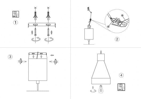 Подвес Геотон НСБ 02-60-888 50121 1x60 Вт E27 бело-красный 