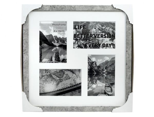 Фоторамка з паспарту SvitArt FKP-4-1913-5A 10x15 см сіро-коричневий 